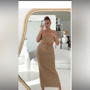 Polly Princess Gatlin cut out maxi dress size 2